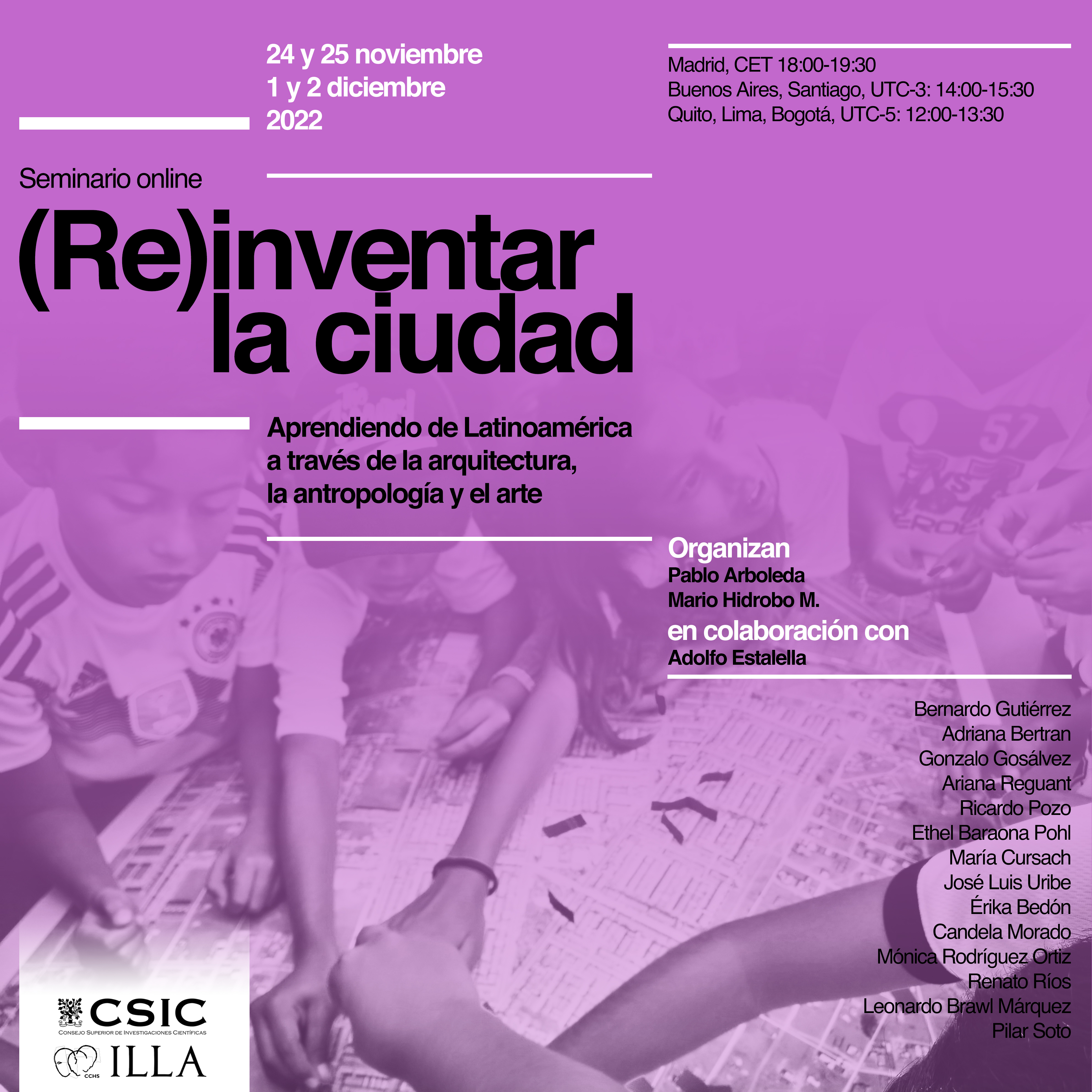 Las sesiones del seminario (Re)iNVENTAR LA CIUDAD ya están disponibles en vídeo