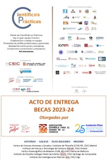 Científic@s en prácticas. Acto de entrega de becas 2023-2024