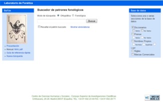 BuFón. Buscador de patrones fonológicos