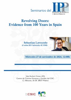 Seminario del IPP: "Revolving Doors: Evidence from 100 Years in Spain"