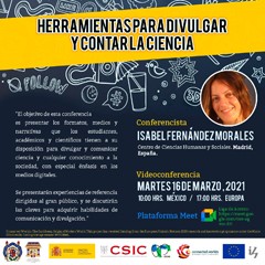 Conferencia "Herramientas para divulgar y contar la ciencia"