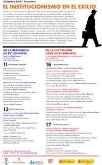 Encuentro "El institucionismo en el exilio"