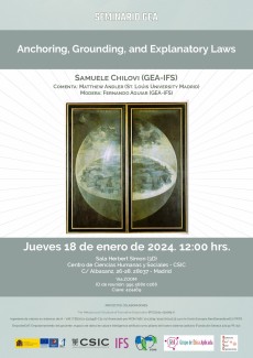 Seminario GEA (Grupo de Ética Aplicada): "Anchoring, Grounding and Explanatory Laws"