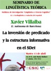 Seminario de Lingüística Teórica LyCC: "La inversión de predicado y la estructura informativa en el SDet."