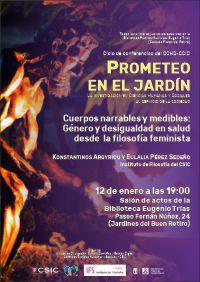 Ciclo de conferencias «Prometeo en el jardín»: "Cuerpos narrables y medibles: Género y desigualdad en salud desde  la filosofía feminista"