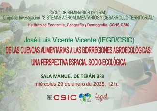 Ciclo de seminarios SADT 2024-2025 "De las cuencas alimentarias a las biorregiones agroecológicas: una perspectiva espacial socio-ecológica"